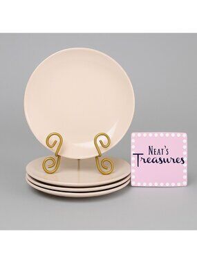 Room Essentials Target CHARMING PINK Stoneware Solid Coupe Dinner Plates Set 4